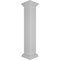 Ekena Millwork 8"W x 48"H Corner Newel Post with Panel, Flat Capital & Base Trim (Installation kit included) NWL08X48CPF0B0 - alternate 6